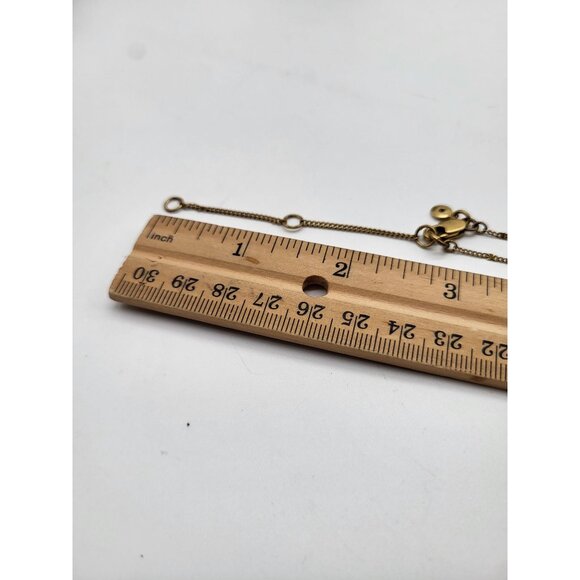 Madewell Necklace Brass Gold Tone Pendant Chain Boho Simple Minimalist - Picture 6 of 11